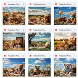 Teddy Bear Picnic Background & Overlay Asset Pack