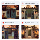 Claymation Rustic Doors Background Bundle