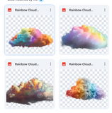 Magical Rainbow Cloud Overlays
