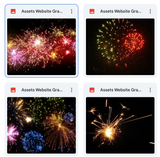 Magical Moving Fireworks Overlays