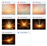 The Sunset Background, Overlay, Texture & Brush Kit