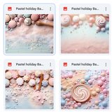 Pastel Holiday Baking Background Bundle