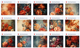 Ultimate Rich Florals Portrait Background Bundle - Meg Bitton Productions