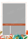 Bold Floral Holiday Card Template