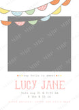 Girl Stripes Announcement Template