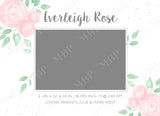 Girl Rosey Announcement Template