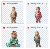 Holiday Pajama Model Overlays