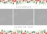 Senior Watercolor Floral Template