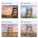 Easter Ladder Background Bundle