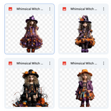 Magical Whimsical Witch Model Overlays