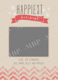 Vintage Chevron Holiday Card Template