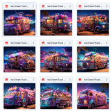 Ice Cream Truck Background & Overlay Asset Pack