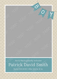 Boy Neutral Polka Dot Announcement Template