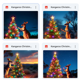 Kangaroo Christmas Background Bundle