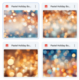 Pastel Holiday Bokeh Overlays