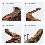 Magical Book Staircase Overlays