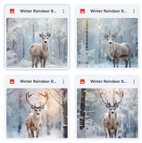 Winter Reindeer Background Bundle