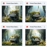 Forest Piano Background Bundle