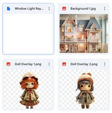 The Dollhouse Background, Overlay, Texture & Brush Kit
