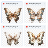 Magical Earthy Fairy Wings Overlays