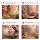 Spring Fairytale Background Bundle