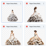 Magical Paper Dress Model Overlays