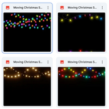 Magical Moving Christmas String Lights Overlays