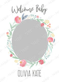 Watercolor Floral Announcement Template