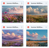 Summer Wildflowers Background Bundle