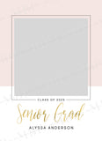 Modern Pink Senior Announcement Template