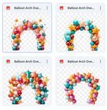 Magical Balloon Arch Overlays