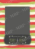 Painted Stripes Holiday Card Template