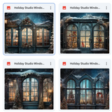 Holiday Studio Window Background Bundle