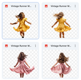 Magical Vintage Running Model Overlays