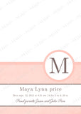 Pink Herringbone Announcement Template