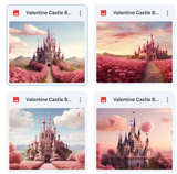 Valentine Castle Background Bundle