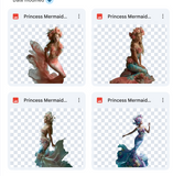 Magical Mermaid Princess Model Overlays
