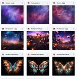 Twilight Fairy Background, Overlay, & Textures Bundle