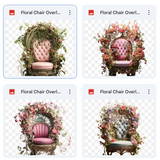 Magical Floral Chair Overlays