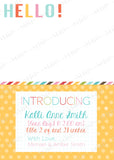 Colorful Baby Announcement Template