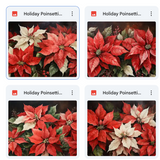 Magical Holiday Poinsettia Textures