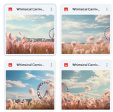 Whimsical Carnival Field Background Bundle