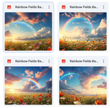 Rainbow Fields Background Bundle