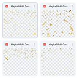 Magical Gold Confetti Overlays