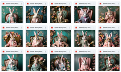 Easter Bunny Portrait Background Bundle