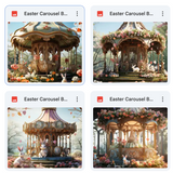 Easter Carousel Background Bundle