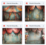 Fine Art Circus Background Bundle