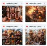 Candy Corn Castle Background Bundle
