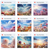 Ultimate Fairy Flower Fields Background Bundle