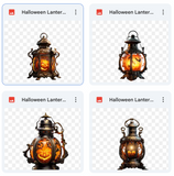 Magical Halloween Lantern Overlays